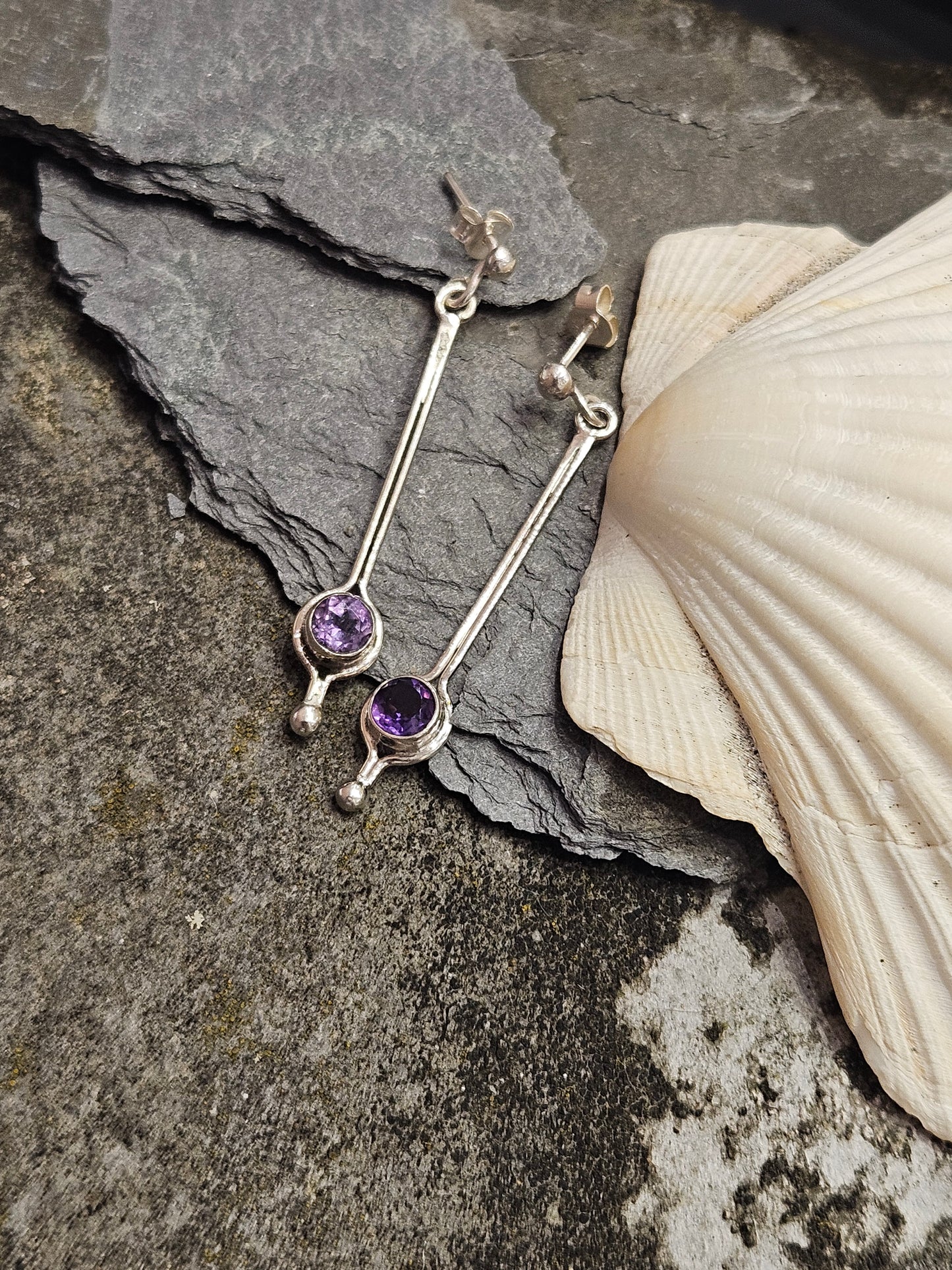 Art Deco Amethyst Earrings