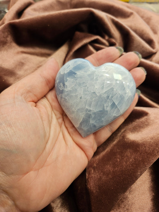 Blue Celestite Heart