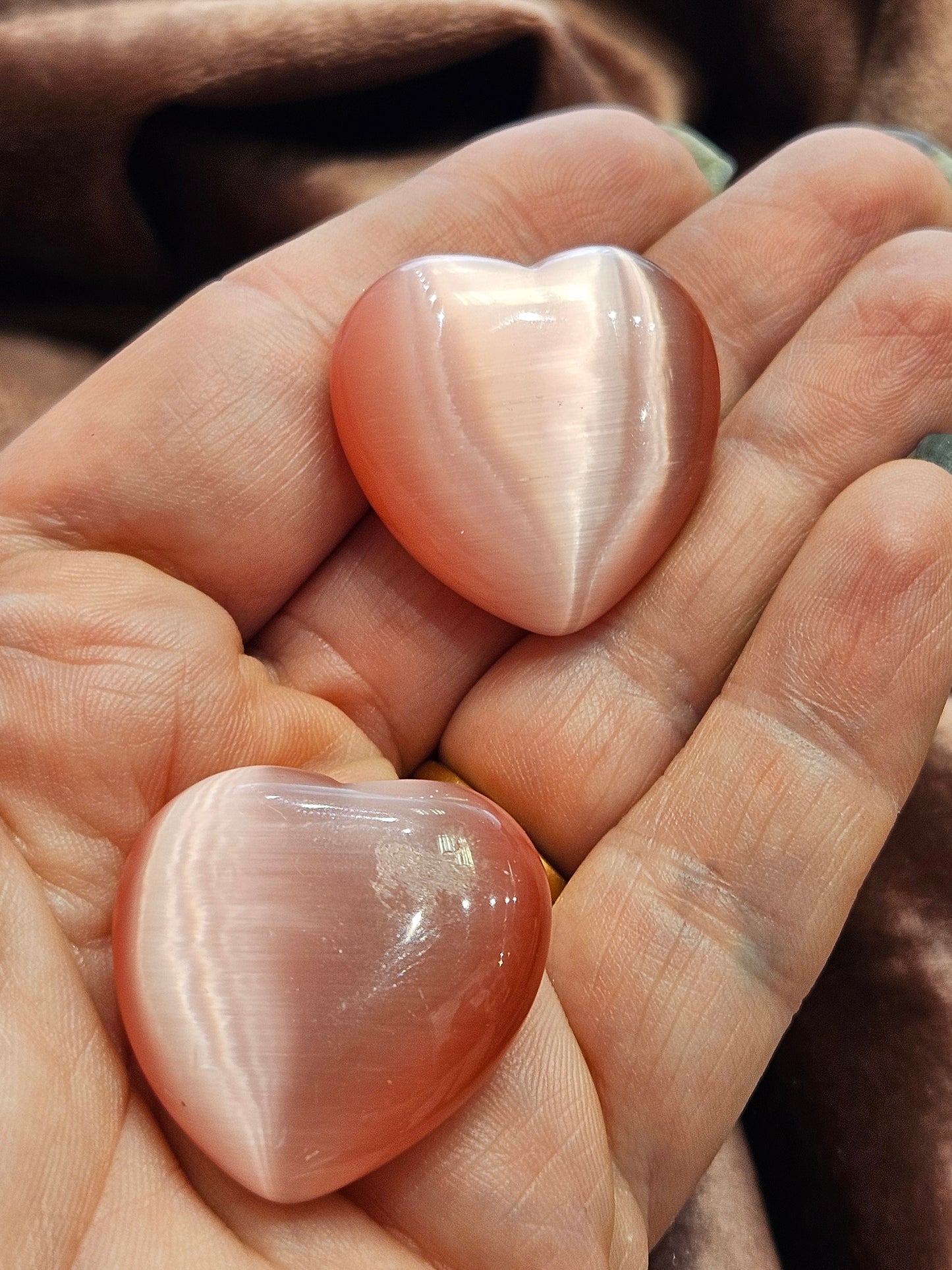 Pink Cats Eye Heart